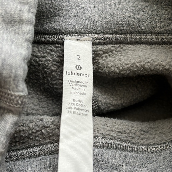 VGUC Lululemon Wunder Lounge Fleece Lined Tapered Sweatpants Grey 2 - Picture 10 of 11